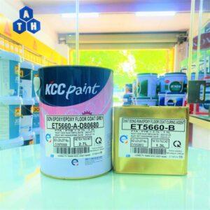 Sơn Epoxy KCC ET5660- grey- Màu xám hệ lăn 4L
