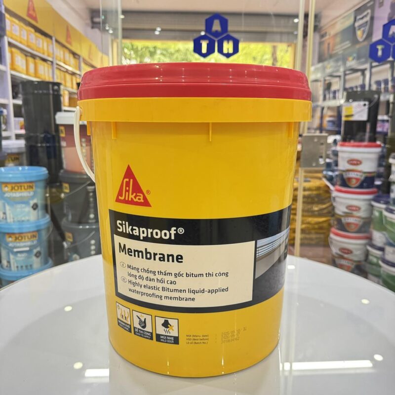 Sika proof Membrane 20kg Màng chống thấm đàn hồi dạng lỏng gốc bitum
